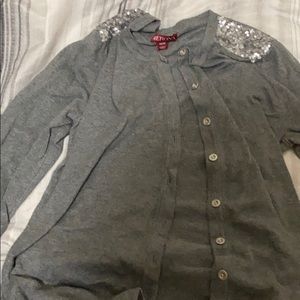 Cute sequined button shirt